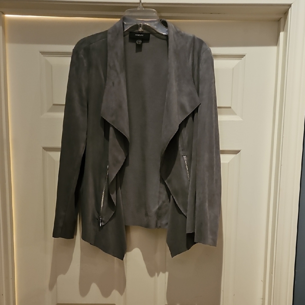 Alfani Charcoal Draped Blazer